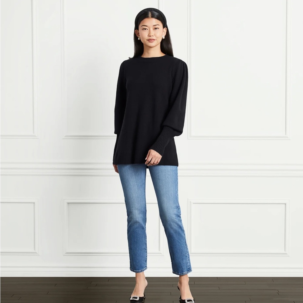 HILL HOUSE HOME The Sylvia Sweater XS BLACK MERINO WOOL
